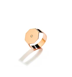 Octagon diamond ring