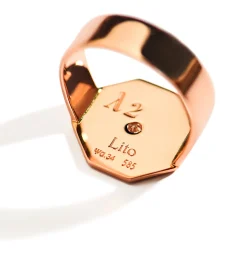 Octagon diamond ring