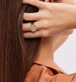 Octagon diamond ring