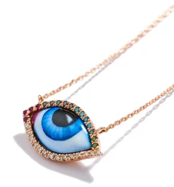 Petit Bleu diamond and ruby necklace