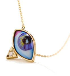 Petit Psychedelic Mauve diamond necklace
