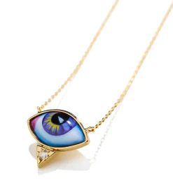 Petit Psychedelic Mauve diamond necklace