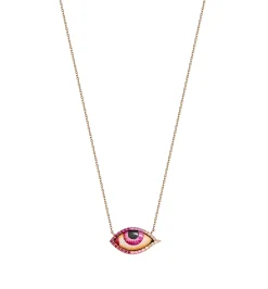Petit Rose diamond, ruby and sapphire necklace