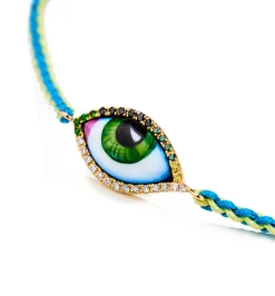 Petit Vert macrame diamond bracelet