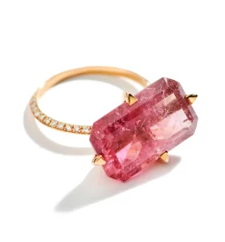 Pink octagon cut tourmaline