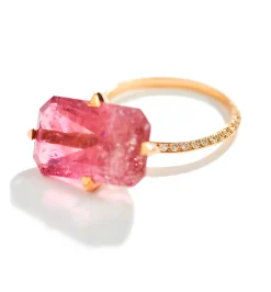 Pink octagon cut tourmaline