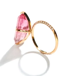 Pink octagon cut tourmaline