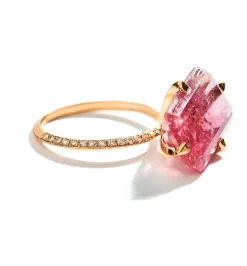 Pink octagon cut tourmaline