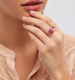 Pink octagon cut tourmaline