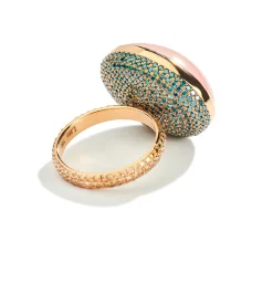 Pink quartz ring