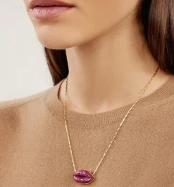"Kiss me hard" big necklace