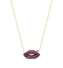 "Kiss me hard" small necklace