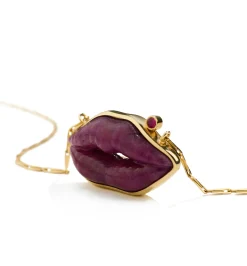 "Kiss me hard" small necklace