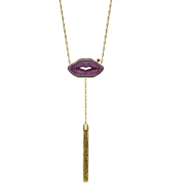 "Lipstick on your collar" necklace
