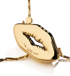 "Lipstick on your collar" necklace