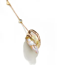 Sapphire, moonstone and pearl necklace