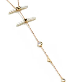 Sapphire, moonstone and pearl necklace