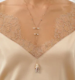 Sapphire, moonstone and pearl necklace