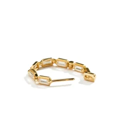 Small chain diamond earring