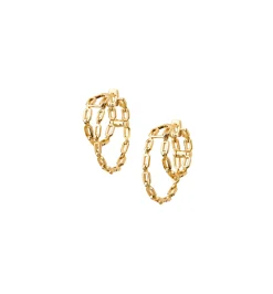 Small double chain hoops