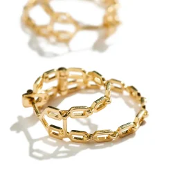 Small double chain hoops