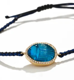 Small Luna diamond macrame bracelet