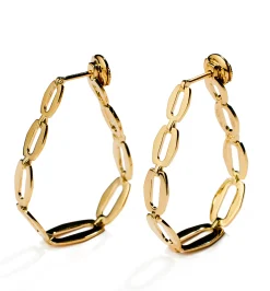 Small oval chain hoops