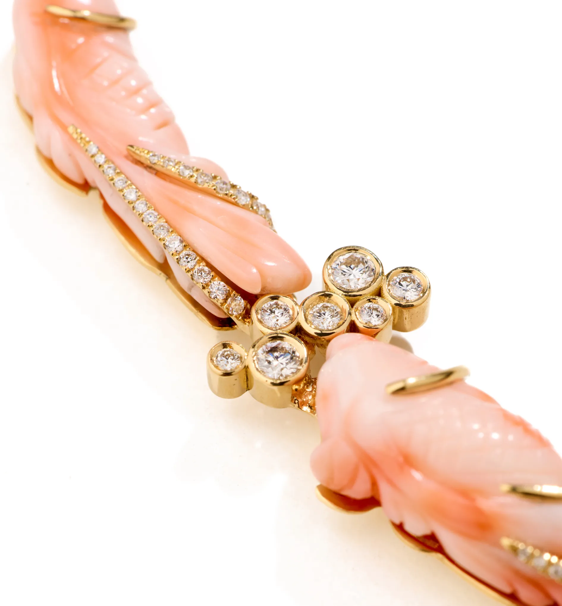 Three vintage corals necklace